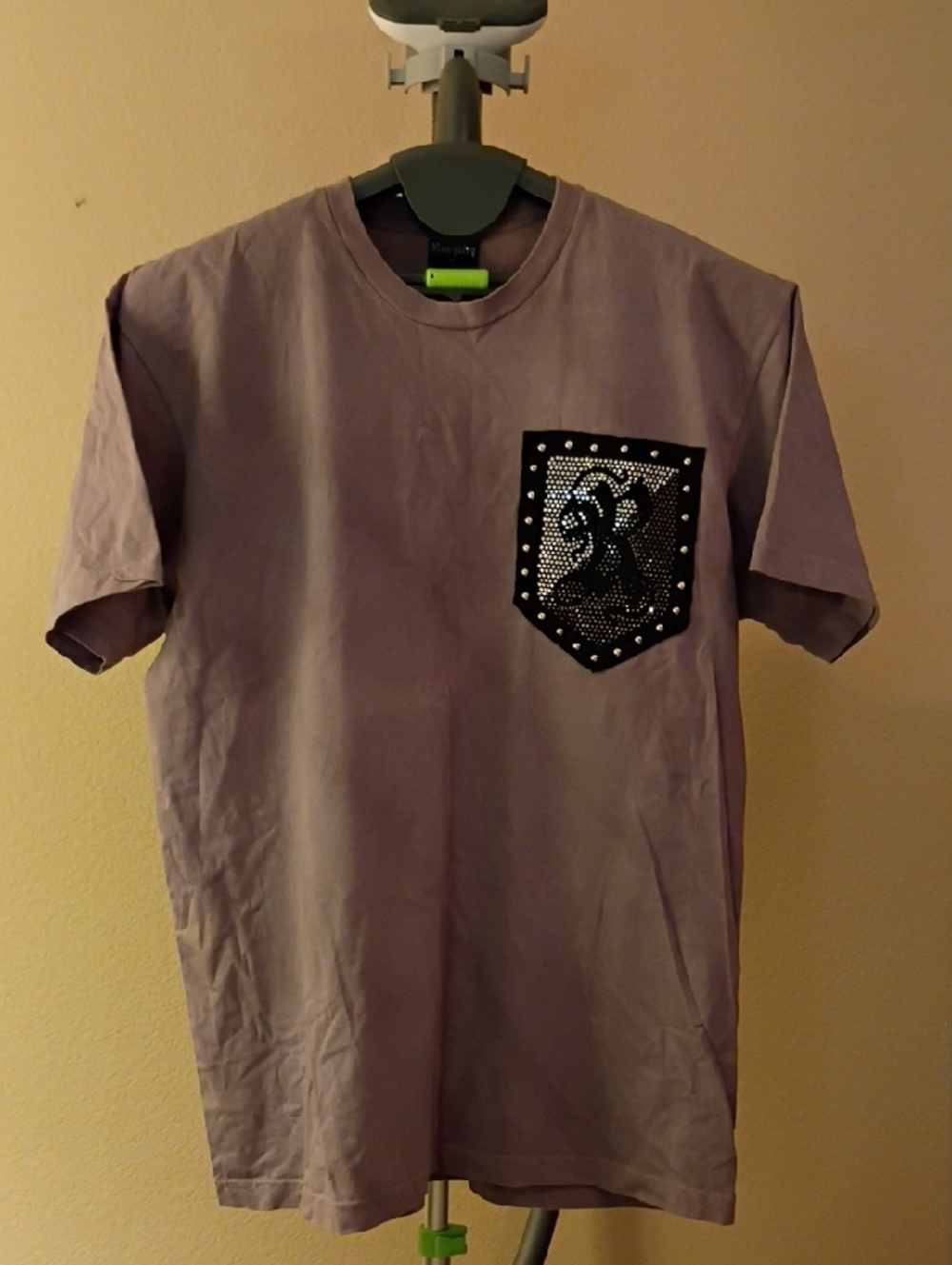EXCLUSIVE RAWYALTY DISTRESSED TIE-DIED Lavender Embellished  Tee-Shirt Size XL